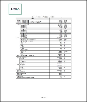 ③LRQA独立保証声明書 Page 3 of 3