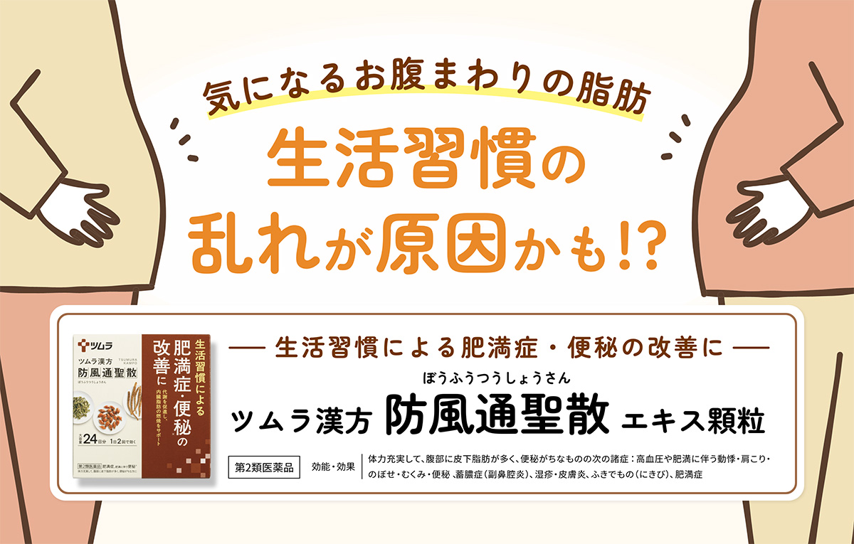 生活習慣による肥満症・便秘の改善に ツムラ漢方 防風通聖散 エキス顆粒