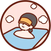 リラックス&血行促進で目の疲れをケア イメージイラスト