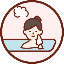 栄養補給&入浴で相乗効果を狙おう イメージイラスト